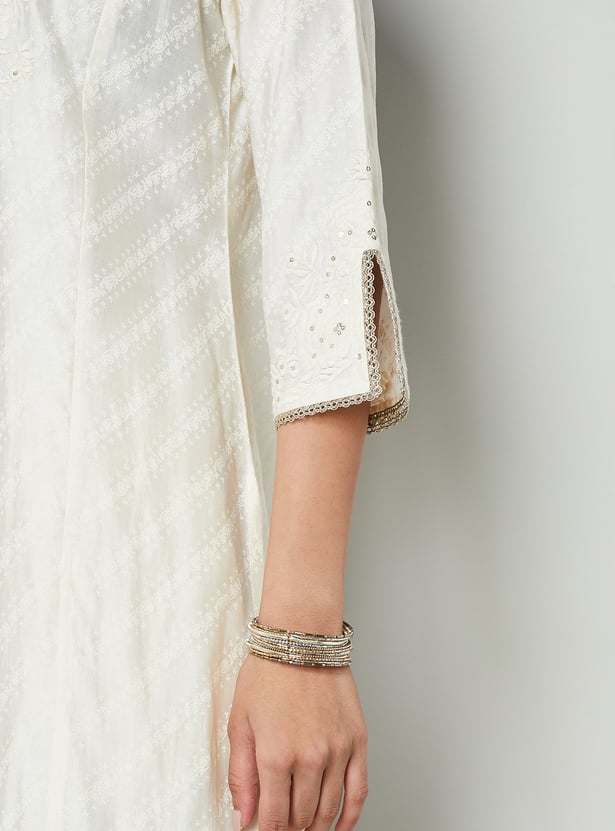 MELANGE Embroidered Straight Kurta