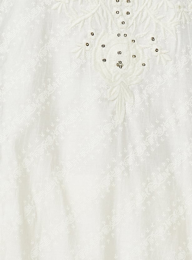 MELANGE Embroidered Straight Kurta