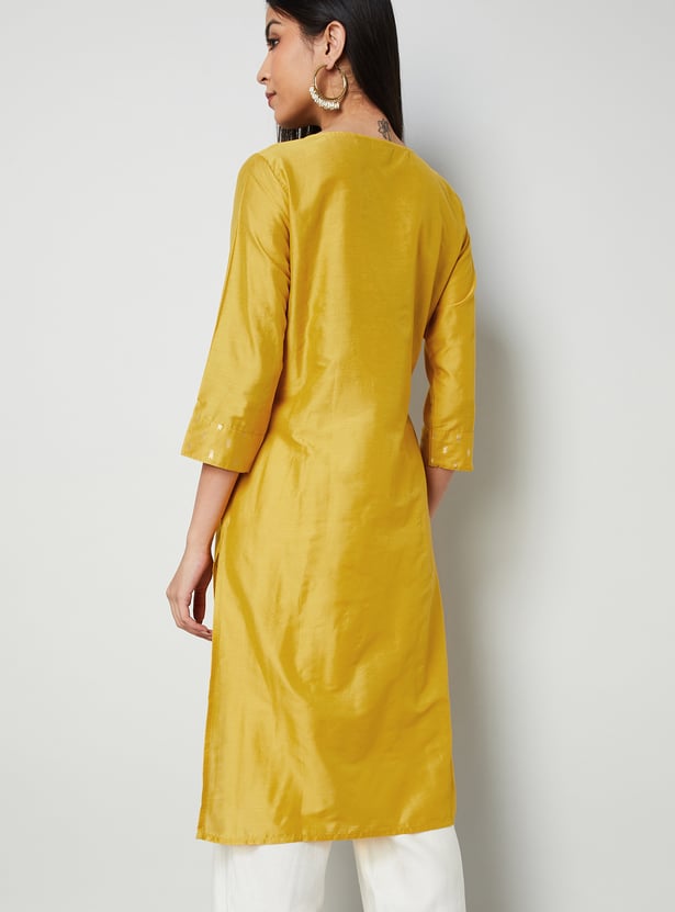 MELANGE Embroidered Straight Kurta