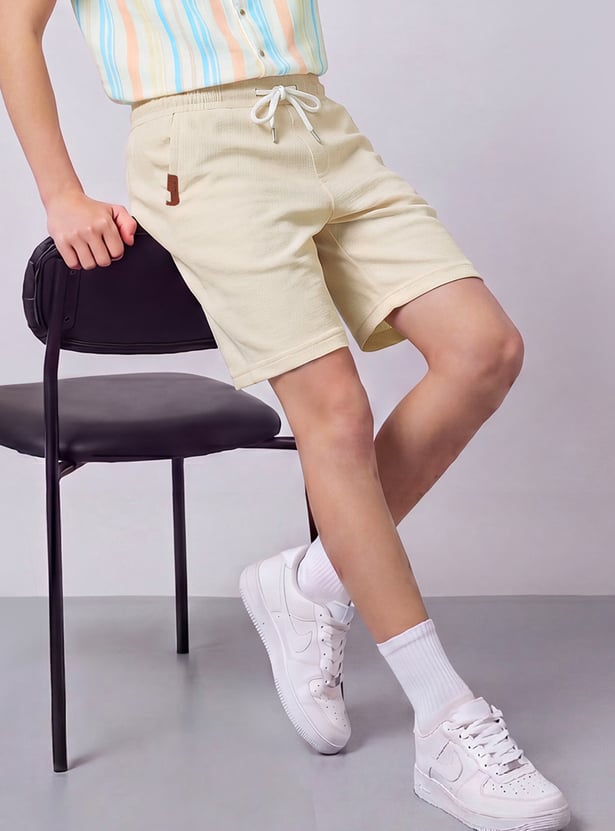 FAME FOREVER Boys Textured Regular Shorts
