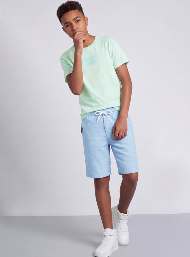 FAME FOREVER Boys Textured Regular Shorts