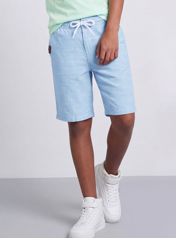 FAME FOREVER Boys Textured Regular Shorts