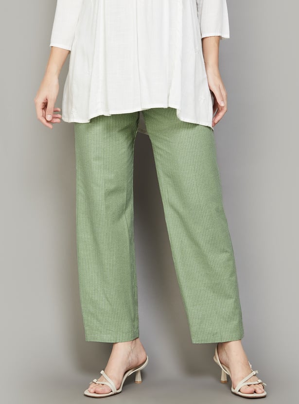 SPAN Embroidered Straight Pants