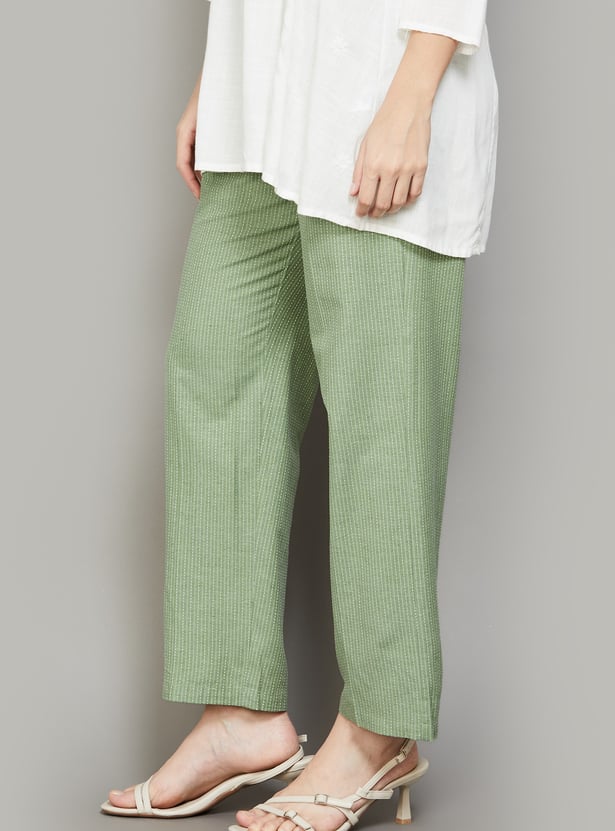 SPAN Embroidered Straight Pants