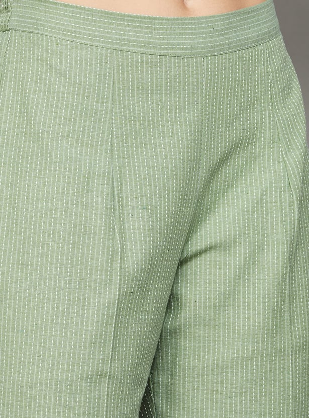 SPAN Embroidered Straight Pants