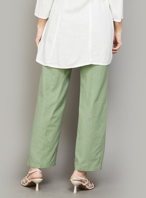 SPAN Embroidered Straight Pants
