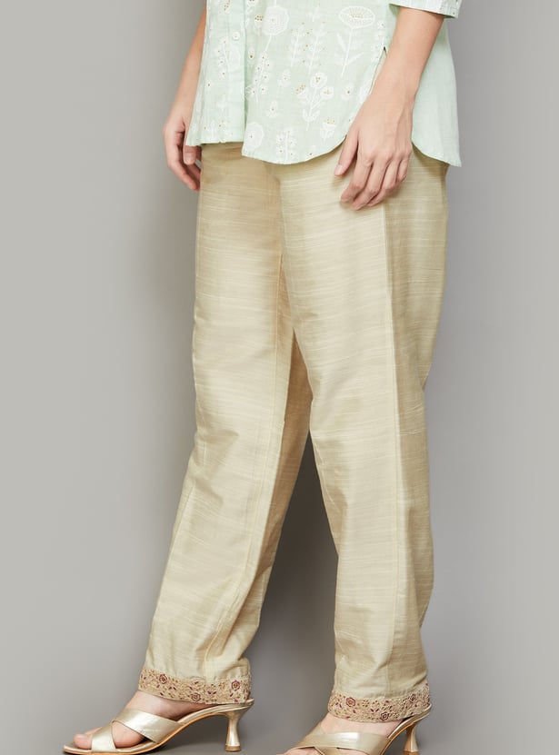 SPAN Solid Straight Pants