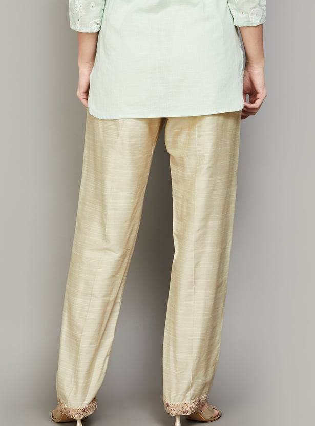 SPAN Solid Straight Pants