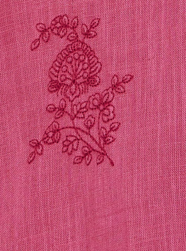 SPAN Embroidered Straight Kurti Set
