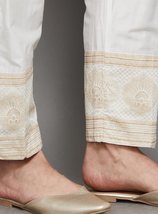 SPAN Printed Straight Kurta Set