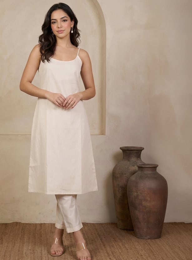 W Floral Print A-line Kurta Set