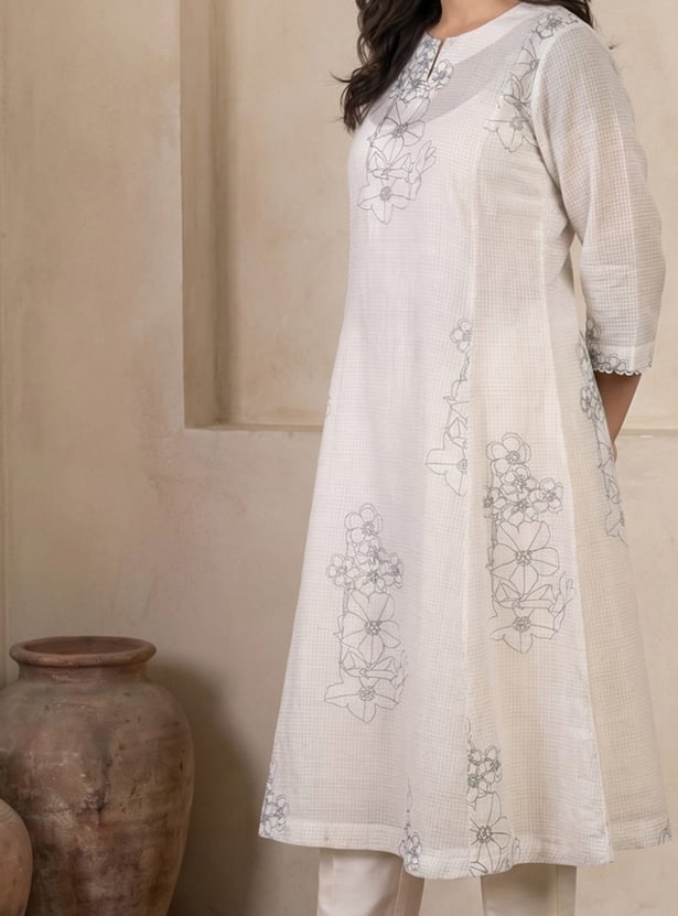 W Floral Print A-line Kurta Set