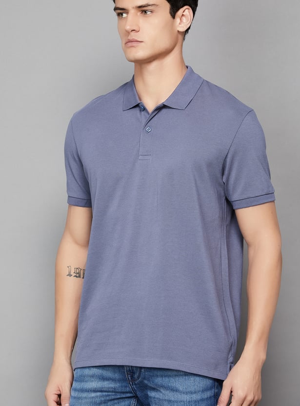 CELIO Solid Polo T-shirt