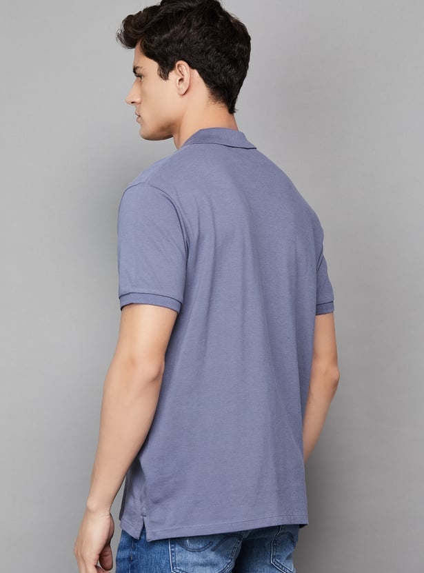 CELIO Solid Polo T-shirt
