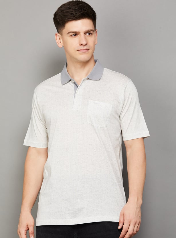COLORPLUS Printed Polo T-shirt