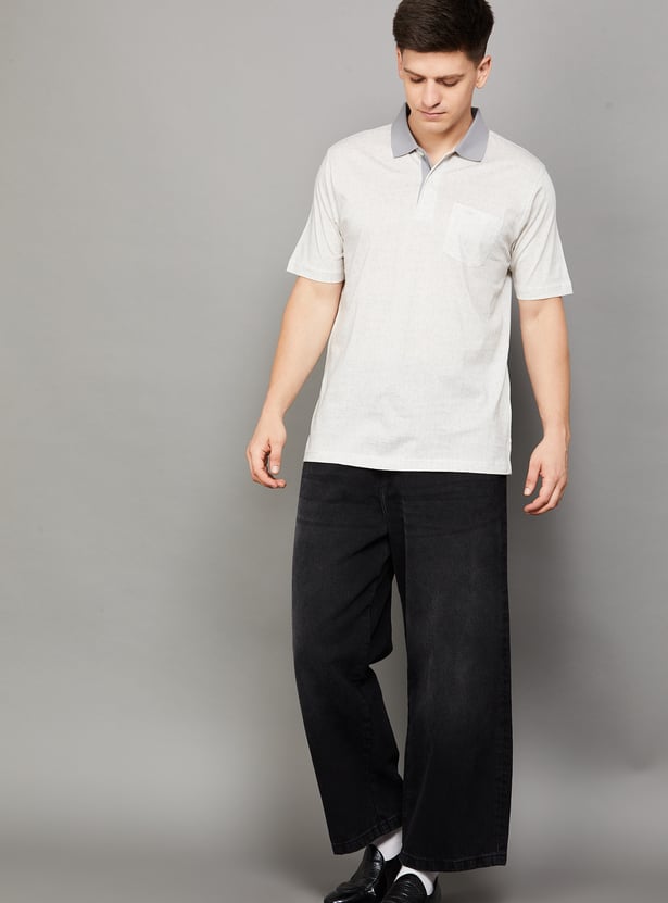 COLORPLUS Printed Polo T-shirt