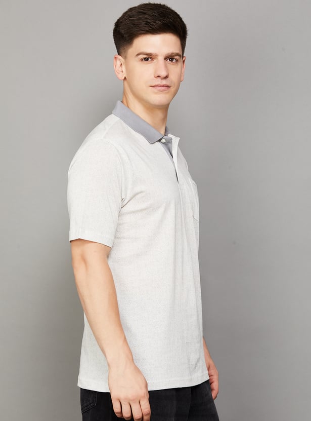 COLORPLUS Printed Polo T-shirt