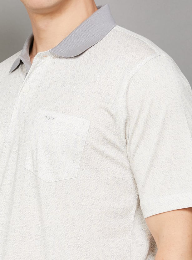 COLORPLUS Printed Polo T-shirt