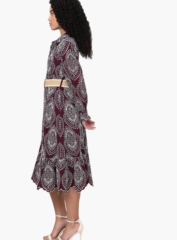 vero moda embroidered dress Marquee Sequin Embroidered Midi Dress main image 0