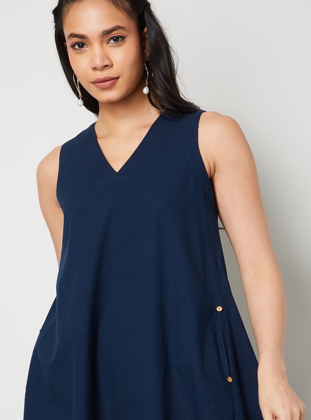 MELANGE Solid A-Line Kurta