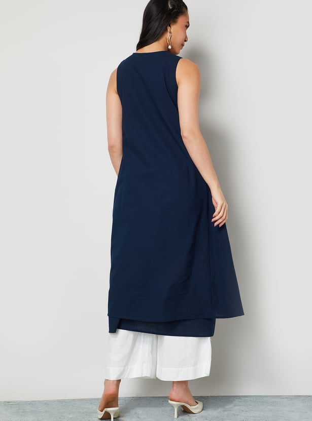 MELANGE Solid A-Line Kurta