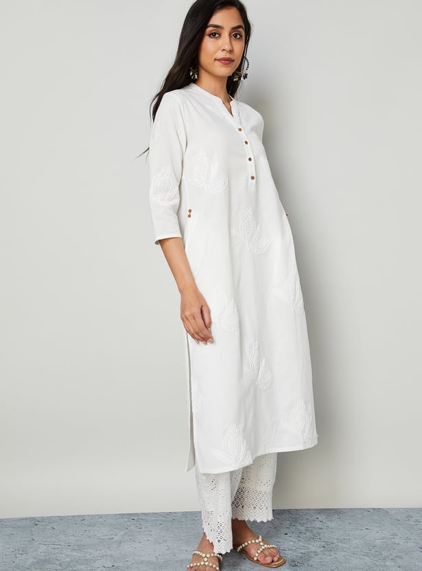 MELANGE Embroidered Straight Kurta