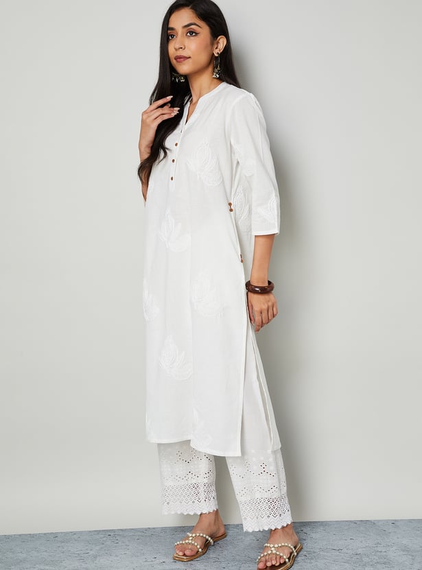 MELANGE Embroidered Straight Kurta