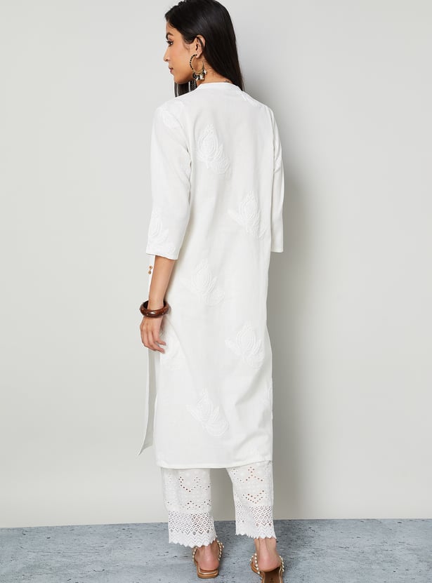 MELANGE Embroidered Straight Kurta