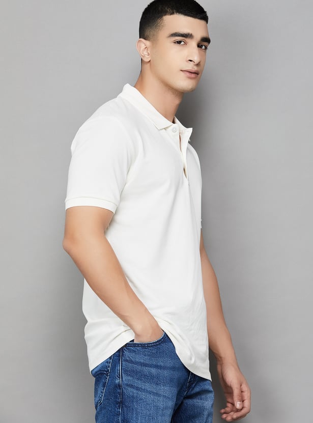 CELIO Solid Polo T-shirt