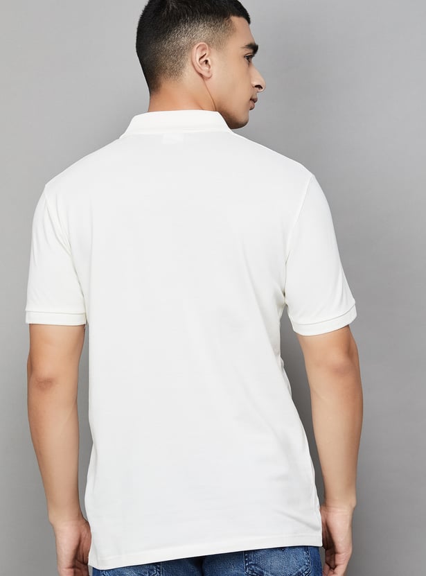 CELIO Solid Polo T-shirt