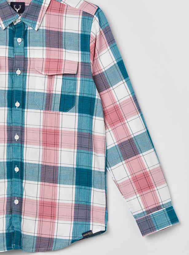 ALLEN SOLLY Boys Checked Shirt