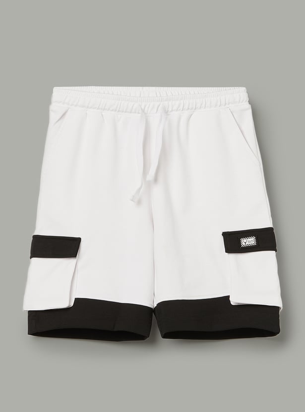 ALLEN SOLLY Boys Solid Cargo Shorts
