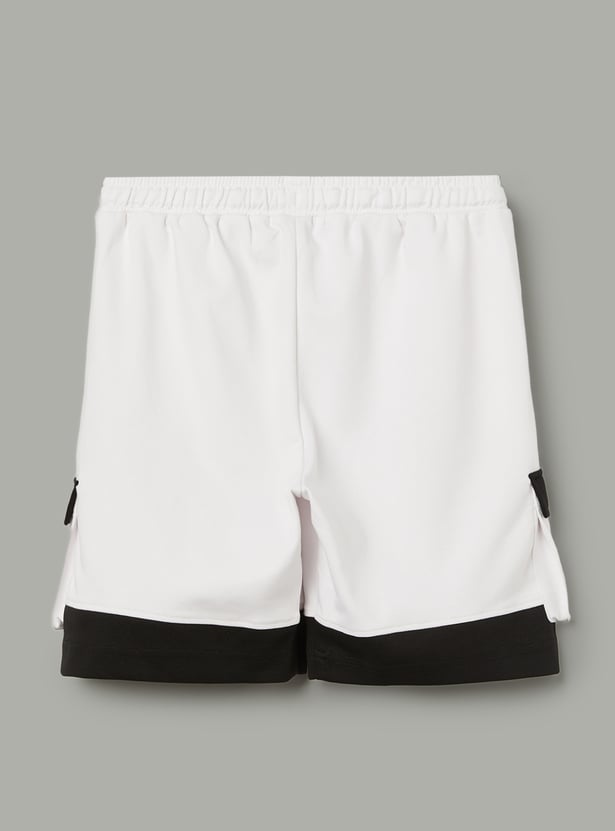 ALLEN SOLLY Boys Solid Cargo Shorts