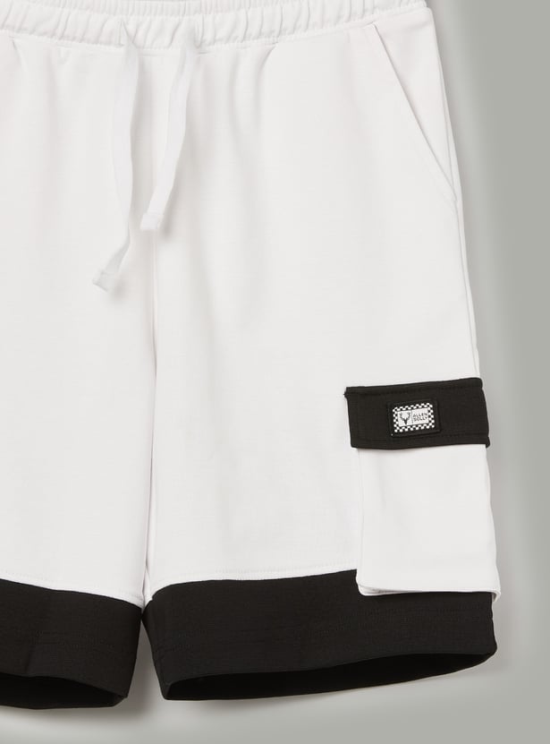 ALLEN SOLLY Boys Solid Cargo Shorts