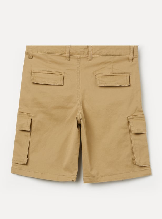ALLEN SOLLY Boys Solid Cargo Shorts