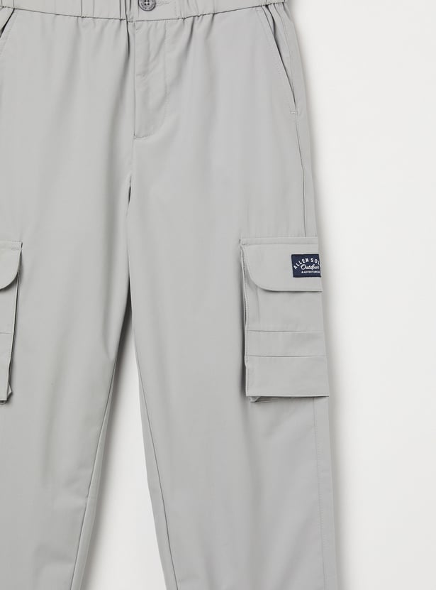 ALLEN SOLLY Boys Solid Cargos