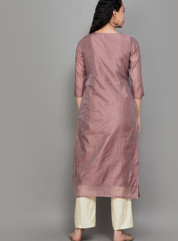 LIBAS Embroidered Straight Kurta