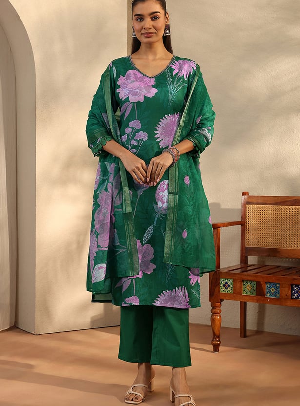 LIBAS Floral Print Kurta Set