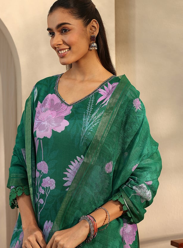 LIBAS Floral Print Kurta Set