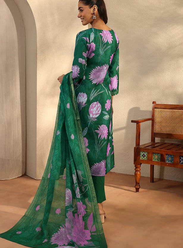 LIBAS Floral Print Kurta Set