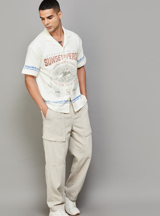 SPYKAR Graphic Regular Fit Shirt
