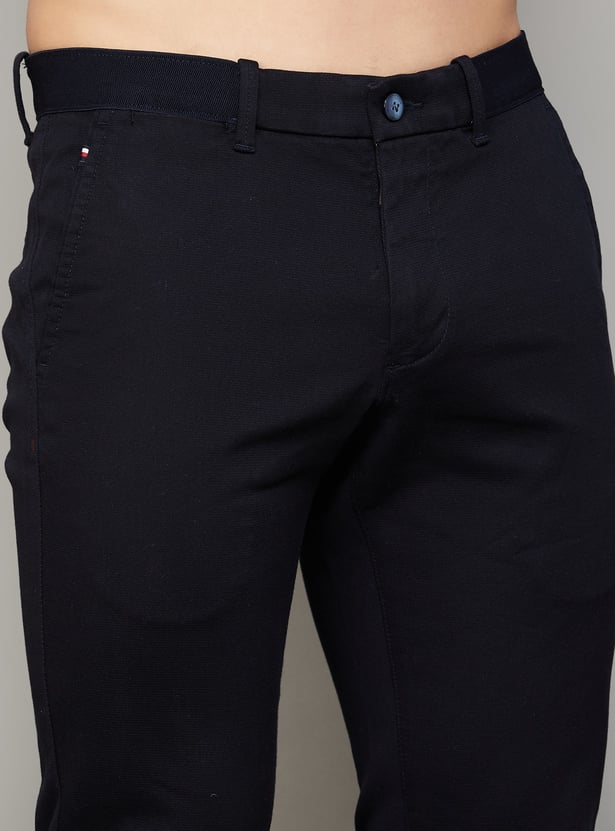 ARROW SPORT Solid Slim Straight Trousers