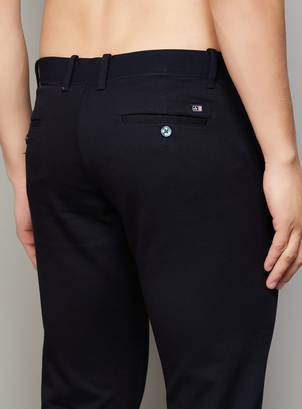 ARROW SPORT Solid Slim Straight Trousers