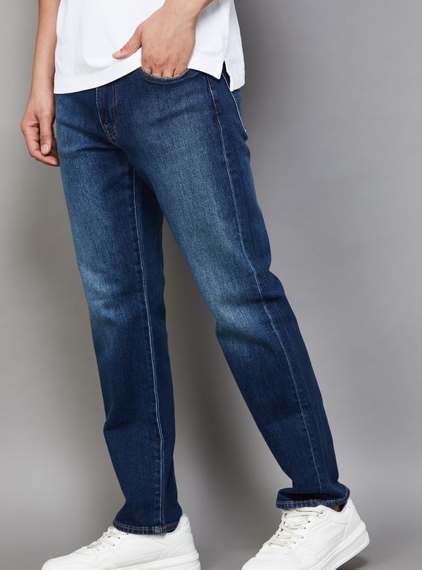 AMERICAN EAGLE Washed Regular Straight Jeans