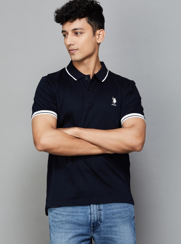 US POLO ASSN Ribbed Polo T-shirt