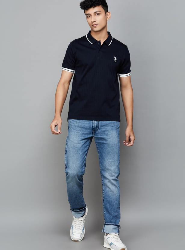 US POLO ASSN Ribbed Polo T-shirt