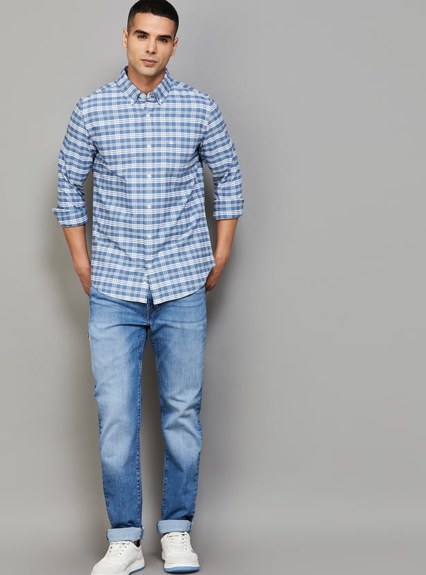 UNITED COLORS OF BENETTON Checked Regular Fit Shirt