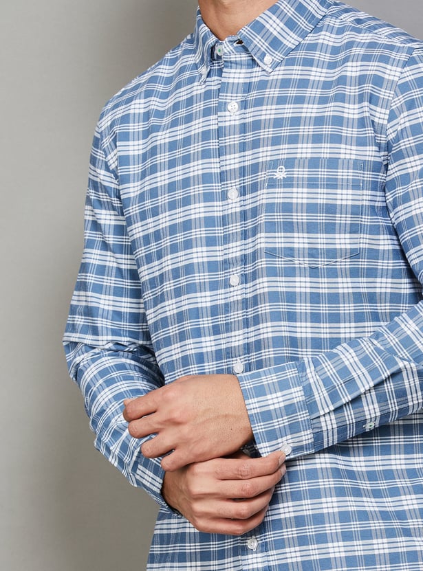UNITED COLORS OF BENETTON Checked Regular Fit Shirt