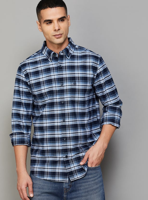 UNITED COLORS OF BENETTON Checked Regular Fit Shirt