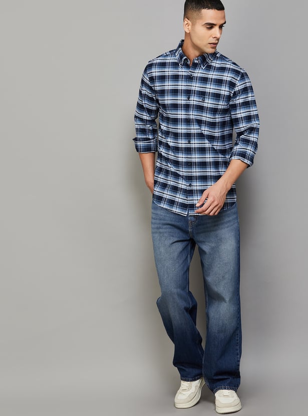 UNITED COLORS OF BENETTON Checked Regular Fit Shirt